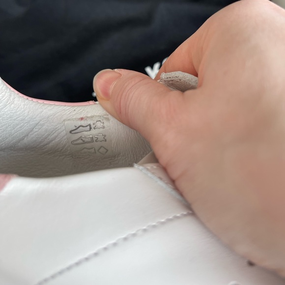 NWT The Kooples White Leather Sneakers with Pink, Size 9 (The Kooples size 40) - Picture 16 of 17